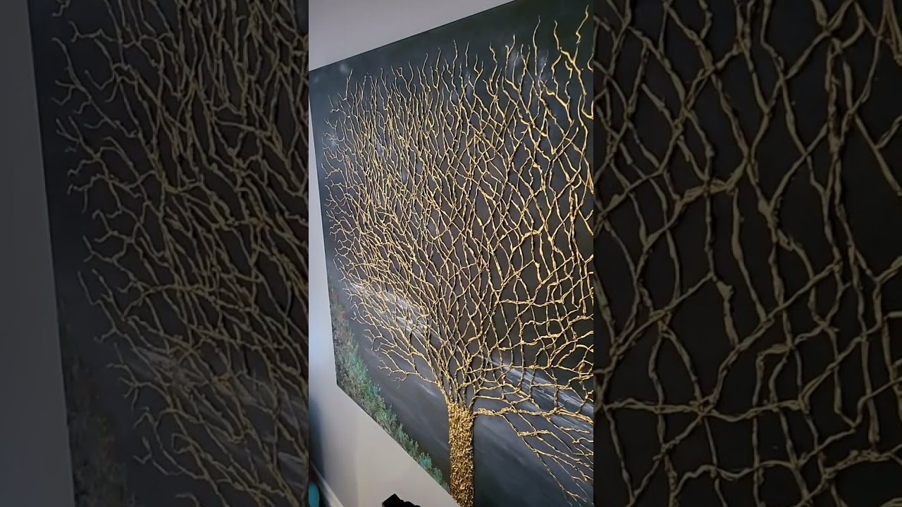 Mini size GoldTree...to be finished #art #artist #painting #gold #tree #florentinagradina #underrate