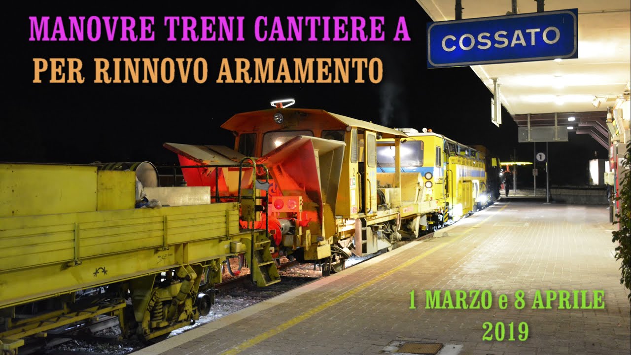 Treni cantiere sulla Biella-Novara 2019 - Manovre a Cossato