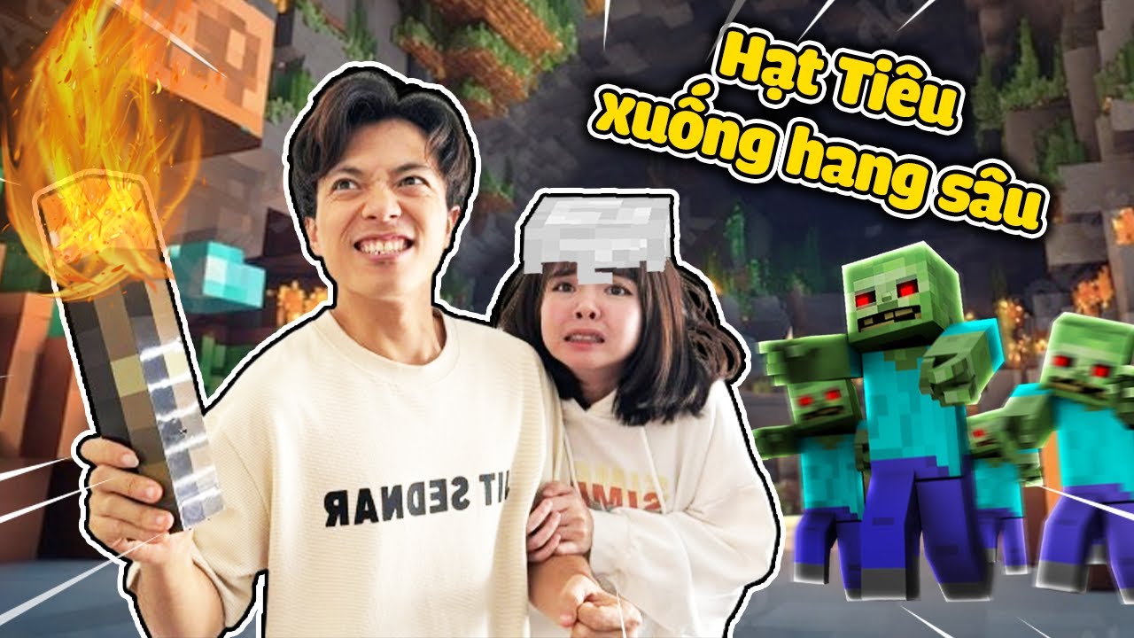 Mister Vịt dạy Hạt Tiêu Play chơi Minecraft (Tập 4): Lần đầu xuống HANG TỐI đáng sợ !