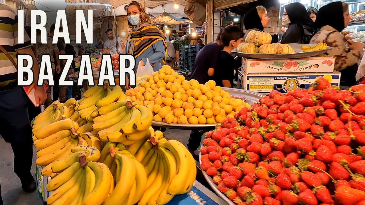 IRAN(4K)|Walking Tour in the  Big Fruit  Bazaar 2022 Vlog بازار اهواز