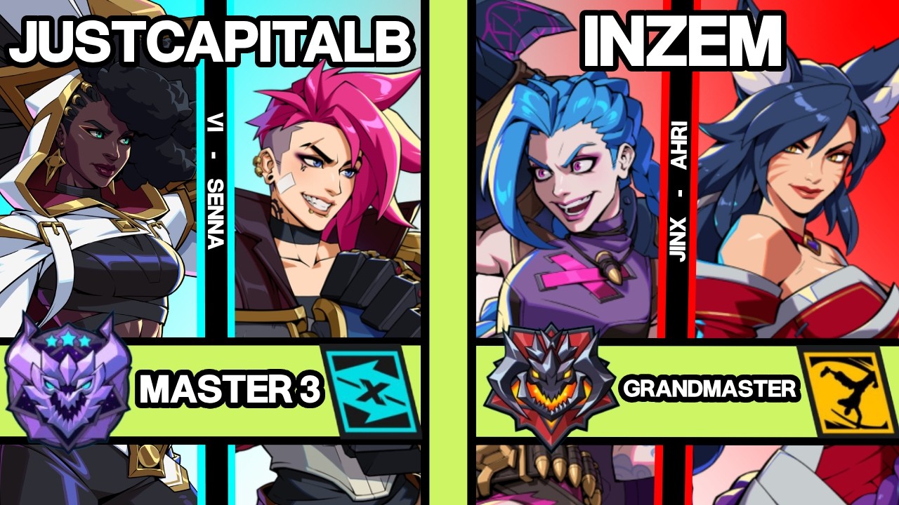 NEW PATCH 2XKO ▰ JUSTCAPITALB (Vi-Senna) vs INZEM (Jinx-Ahri) ▰ 2XKO Pro Replays
