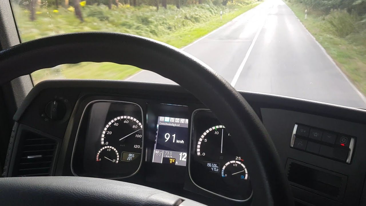 Mercedes Actros 0-90 km/h Acceleration
