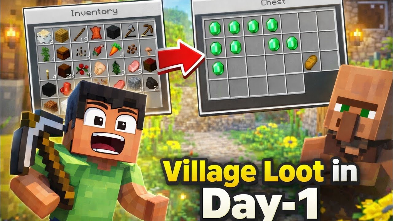 Village loot in Day 1 Minecraft - #4