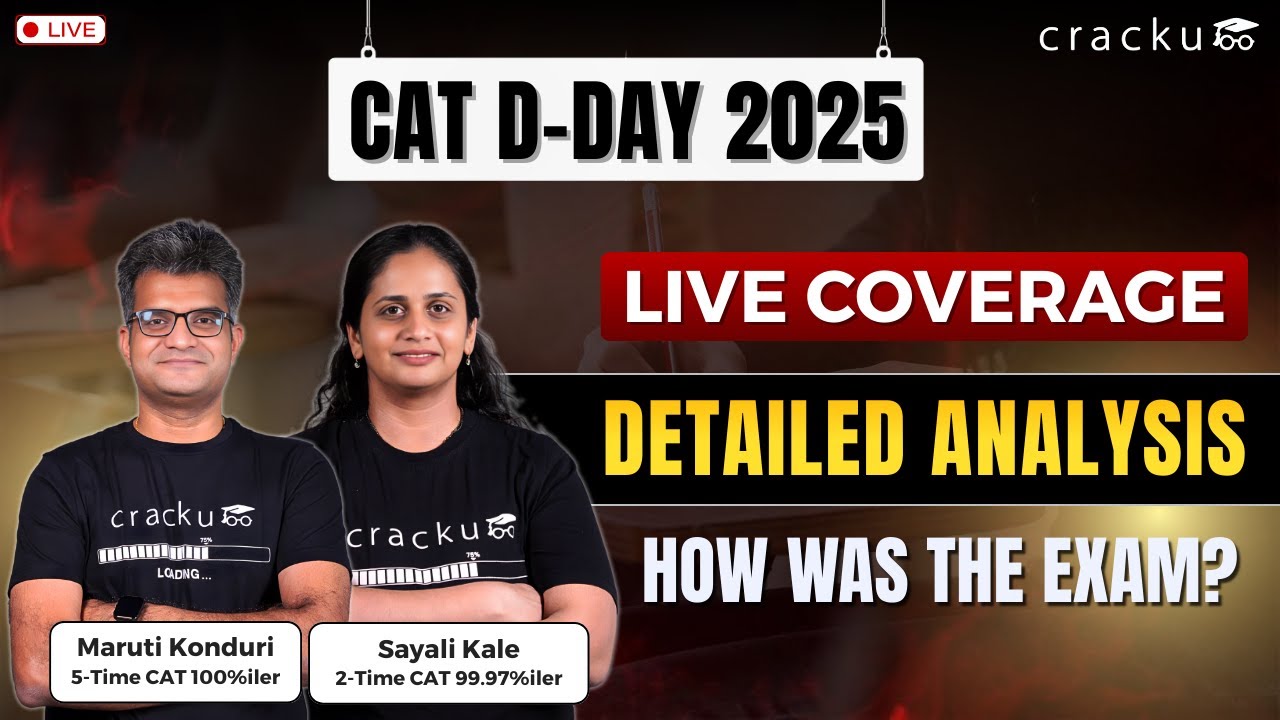 CAT 2025 Live 🔴 Slot-Wise Analysis with Difficulty Levels & Score Vs Percentile Expected