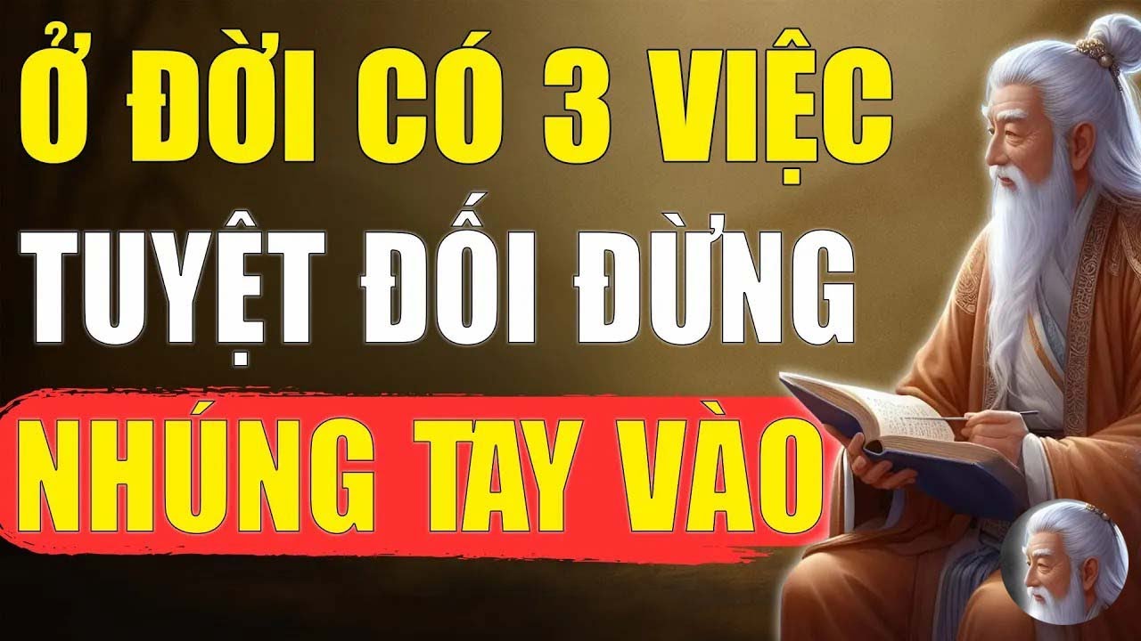 Cổ Nhân Tiết Lộ   ở Đời Có 3 Việc Tuyệt Đối Đừng Nhúng Tay Vào – Ai Hiểu Sớm, Đời An Nhiên Sớm