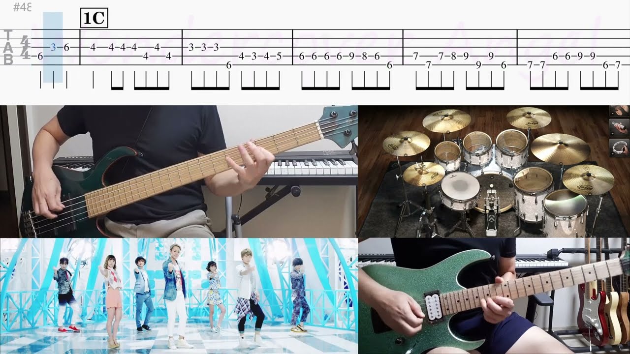 One piece Op. [Wake up] 98% accurate Bass cover (With TAB) - Vocal Ver.