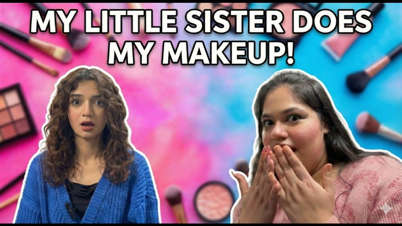 My Little Sister Did My Makeup (Gone Wrong??) 🫣👻