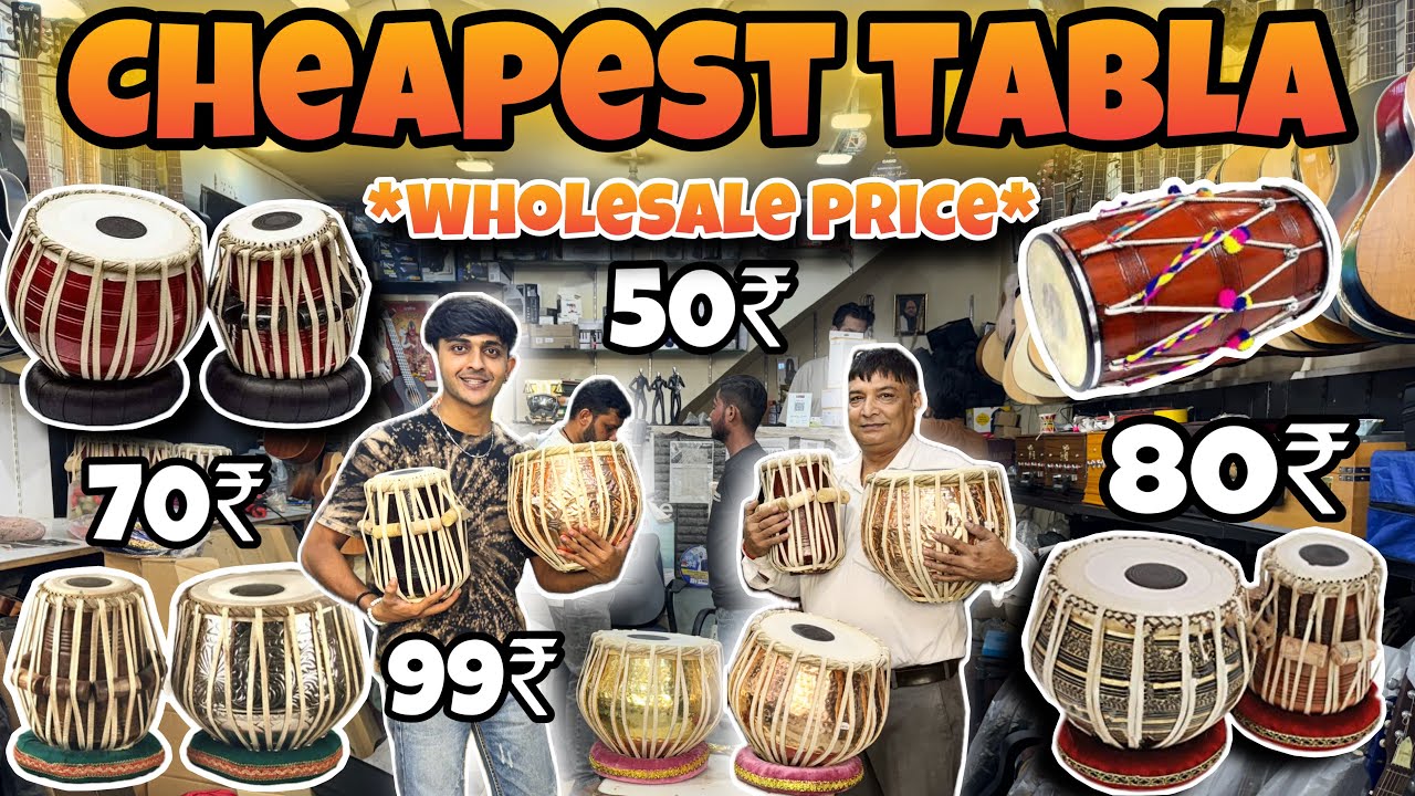 TABLA at Cheap Price😍 || Wholesale Rate, Good Quality + Sound Test || Daryaganj Delhi