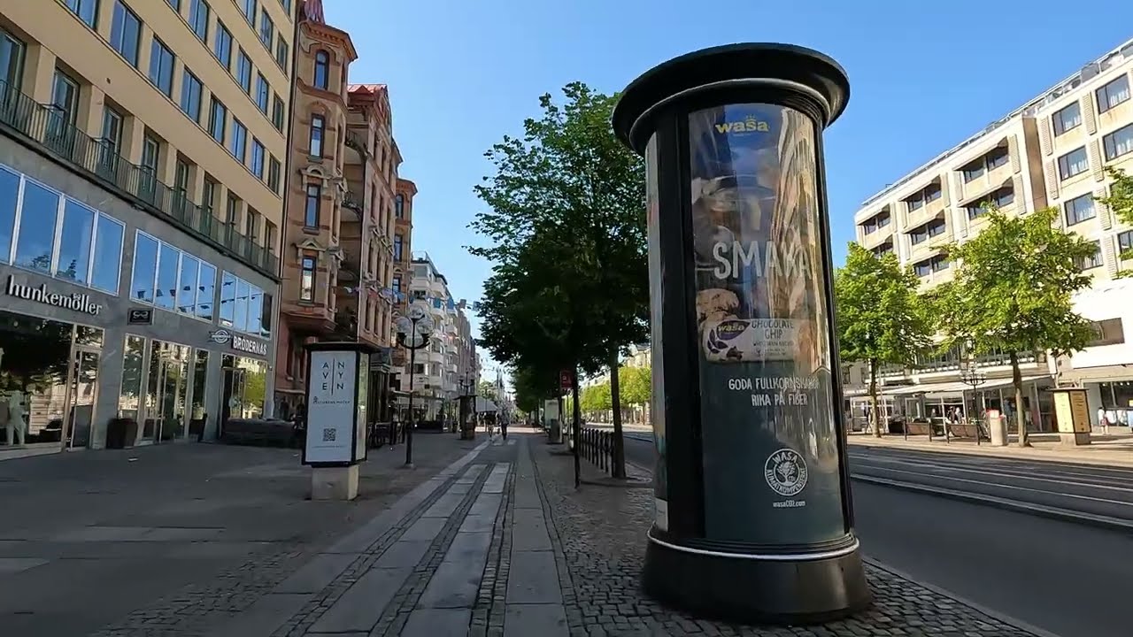 Gothenburg Sweden walk from Bältespännarparken to Valand 4k