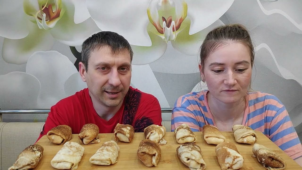 МУКБАНГ ОСТАВЬ ДЕТЯМ! 😀 БЛИНЫ С ТВОРОГОМ И СМЕТАНОЙ | MUKBANG PANCAKES | 