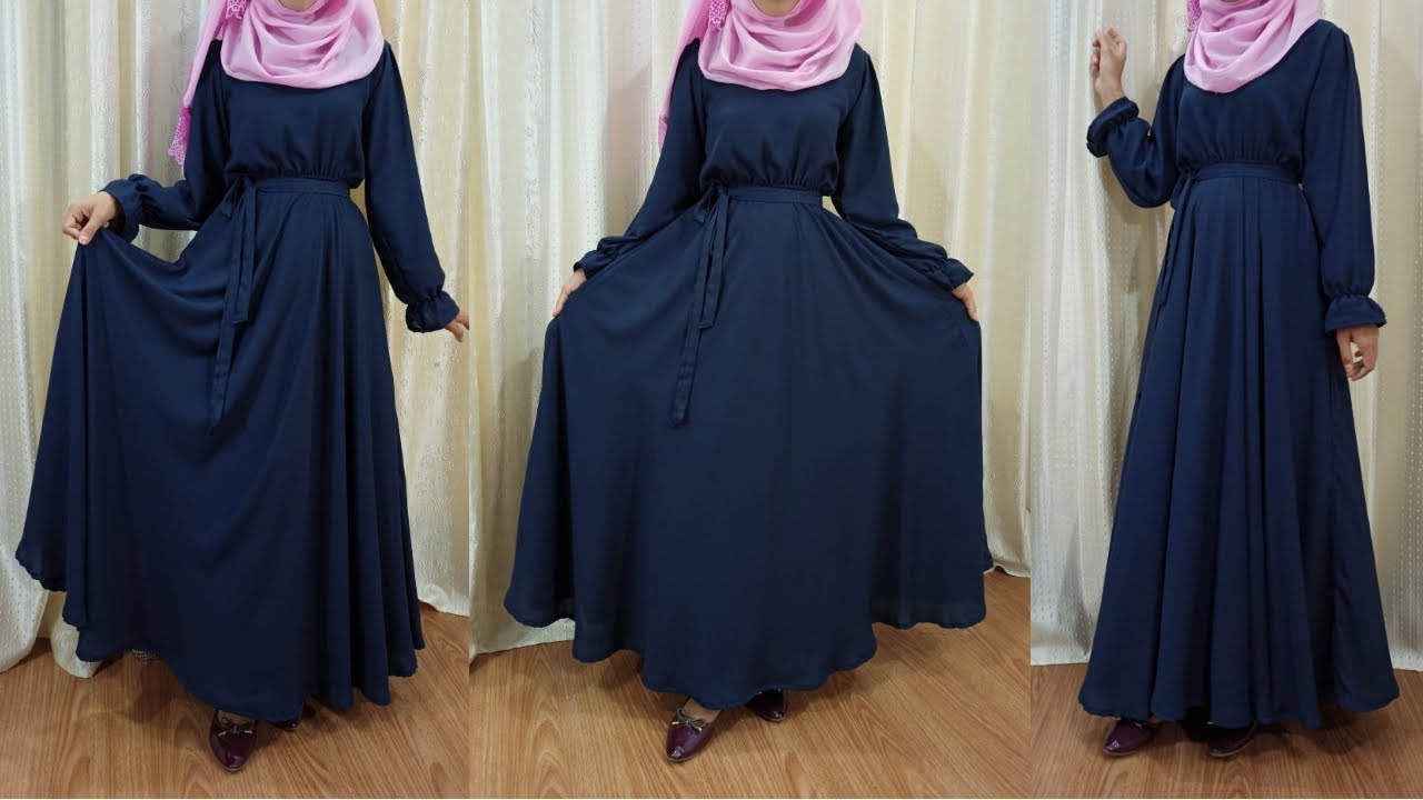 Designer Abaya | Easiest cutting and Stitching | long dress| long sleeve maxi dress | abaya | silai