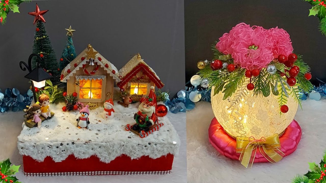 4 Economical Christmas Decoration idea with simple material |DIY Affordable Christmas craft idea🎄224