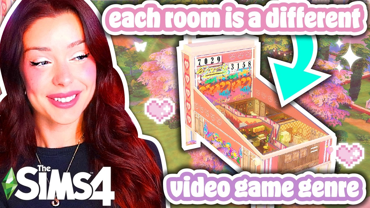 Building 4 Homes Inside a GIANT Pinball Machine in The Sims 4