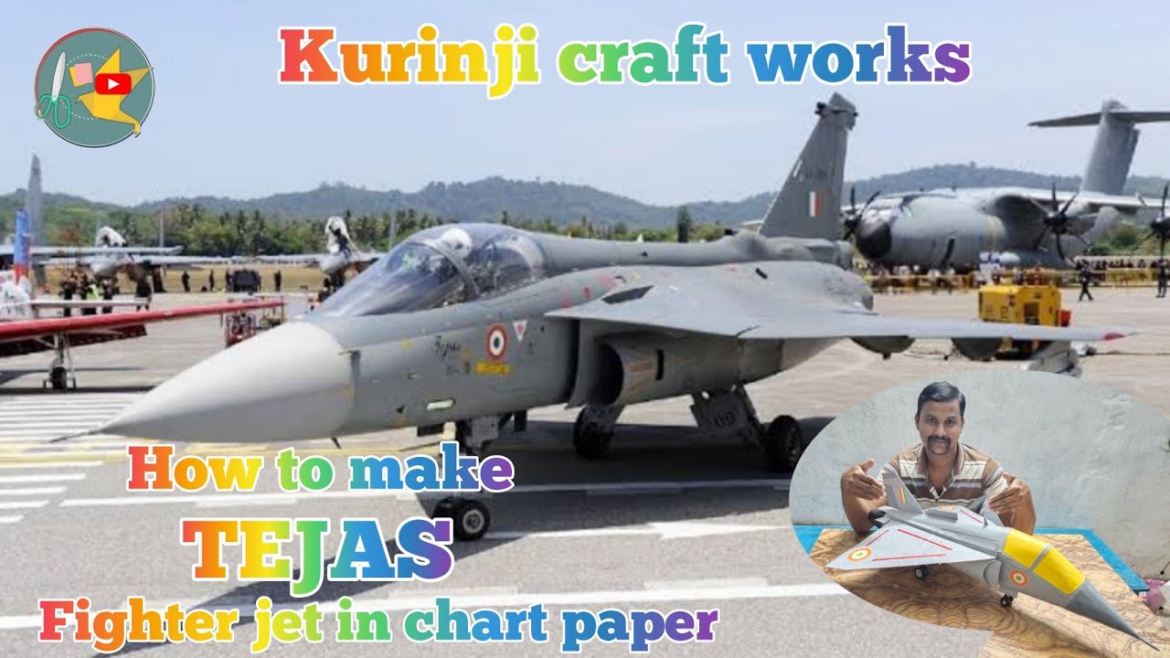 How to make Tejas fighter jet in chart paper@KurinjiCraftWorks @tejas