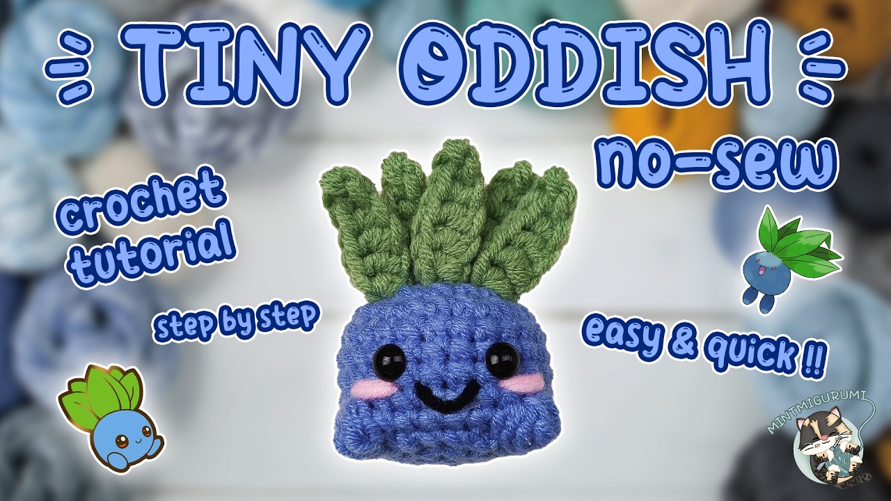 Tiny Oddish Pokémon Amigurumi | How to Crochet || Pattern Tutorial by Mintmigurumi