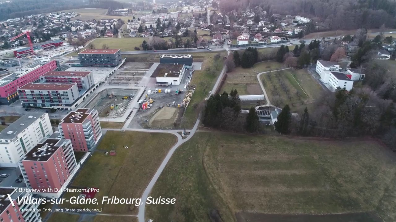 Bird view from Villars sur Glâne, Suisse