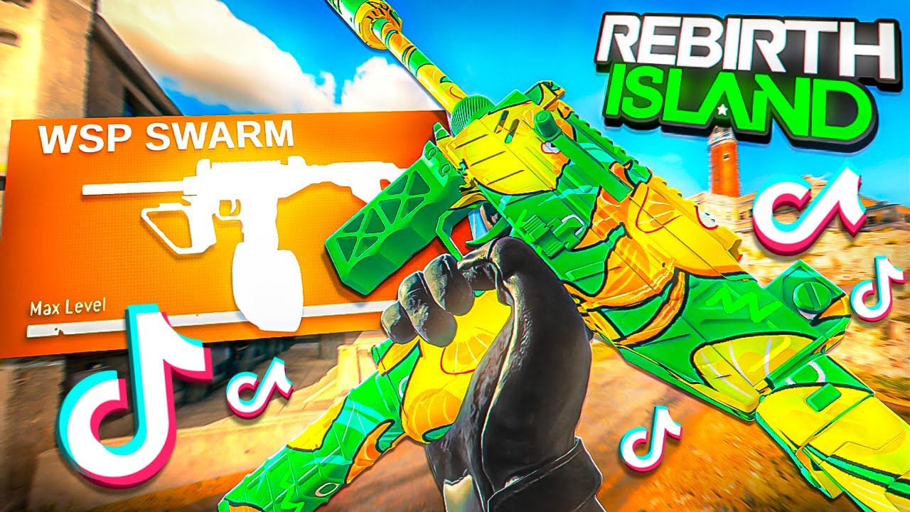 the MAX DAMAGE WSP SWARM TIKTOK CLASS SETUP on REBIRTH ISLAND WARZONE!