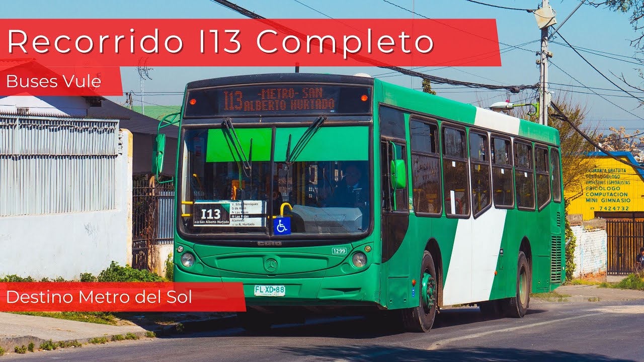 Conociendo Recorrido I13 a Metro del Sol en buses Transantiago y Red de Buses Vule