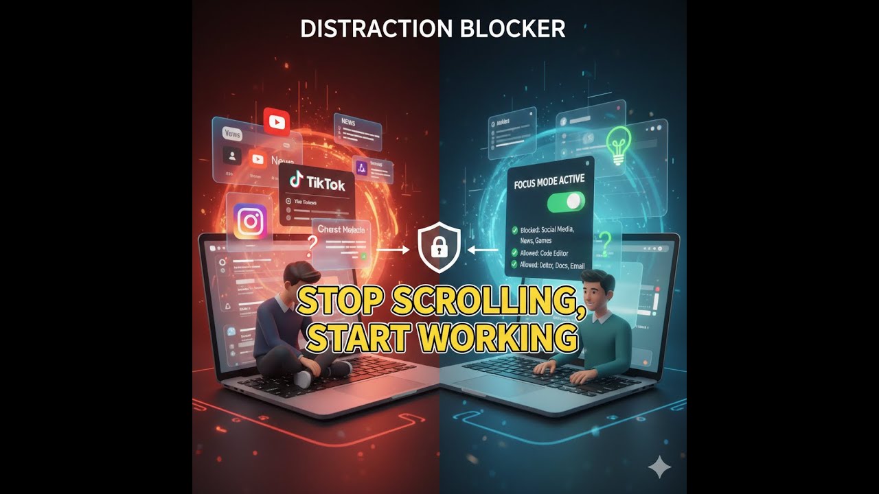 Distraction Blocker - One-Click Focus Mode