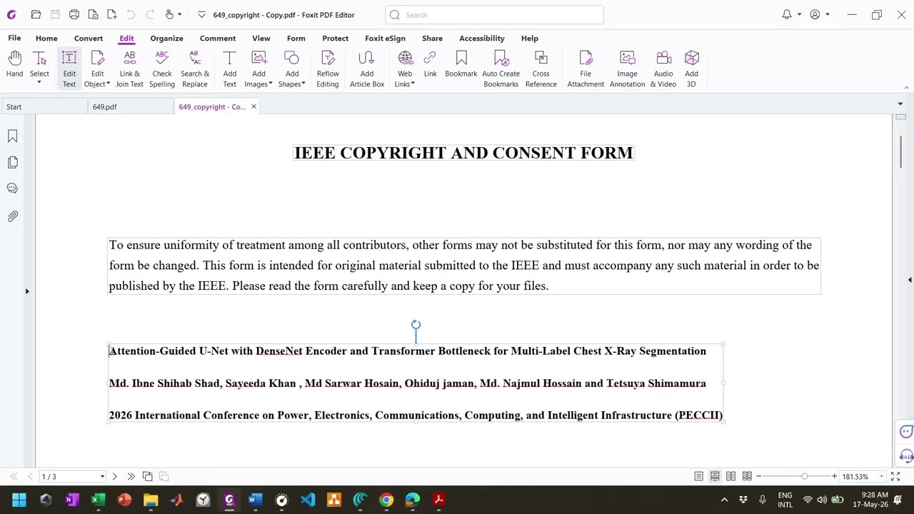 IEEE Camera Ready Submission Process || IEEE PDF Express ||  IEEE E-Copyright Form