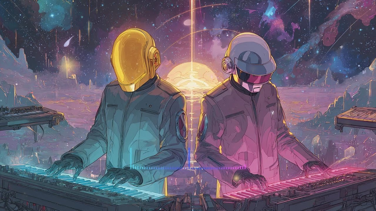 Daft Punk Inspired "Digital Chillwave Grooves" 🎵🤖 | Chill Electro Funk x Neo Soul x Lofi Playlist
