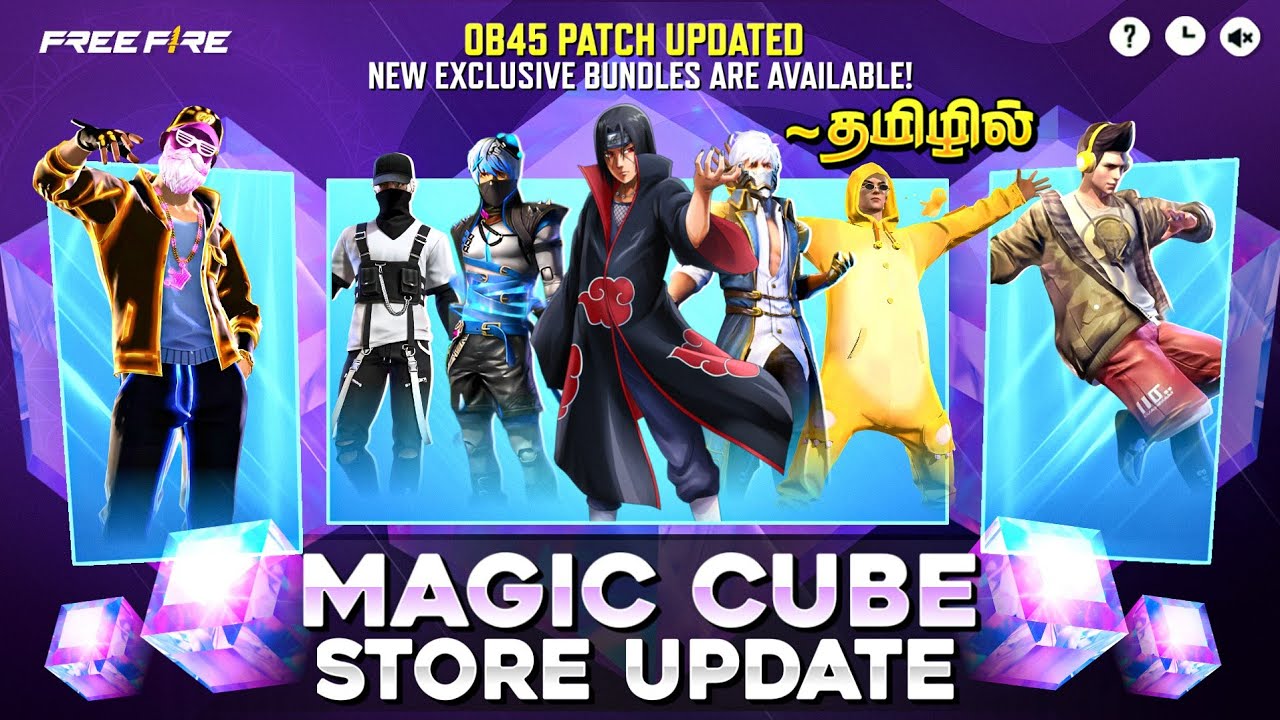 😍 OB50 MAGIC CUBE STORE UPDATE 🔥 itachi bundle date & Naruto Chapter-2 All Bundles Review in Tamil