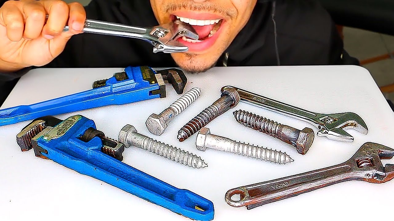 ASMR EDIBLE TOOLS JERRY REAL MOUTH EATING SOUNDS NO TALKING *CHOCOLATE FOOD TOOLS*