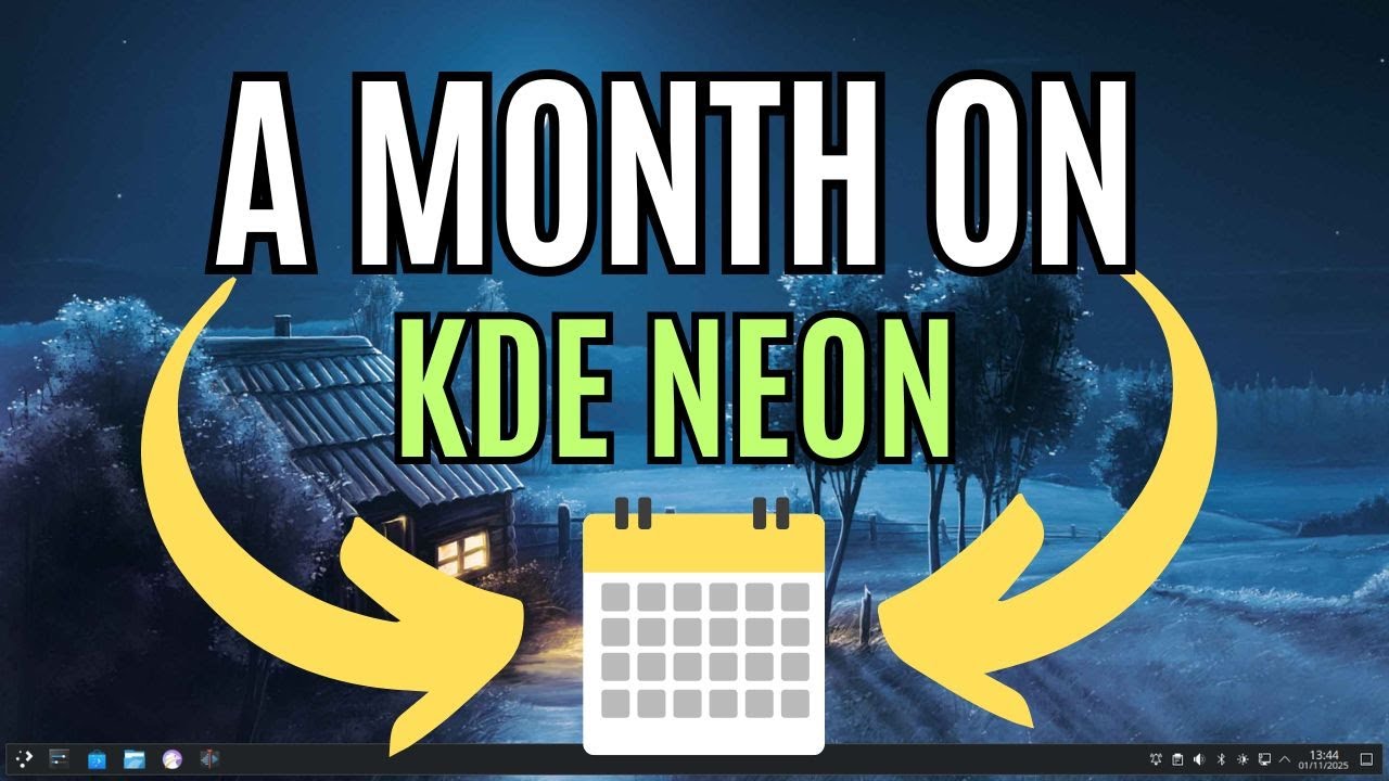 Месяц на KDE Neon Linux