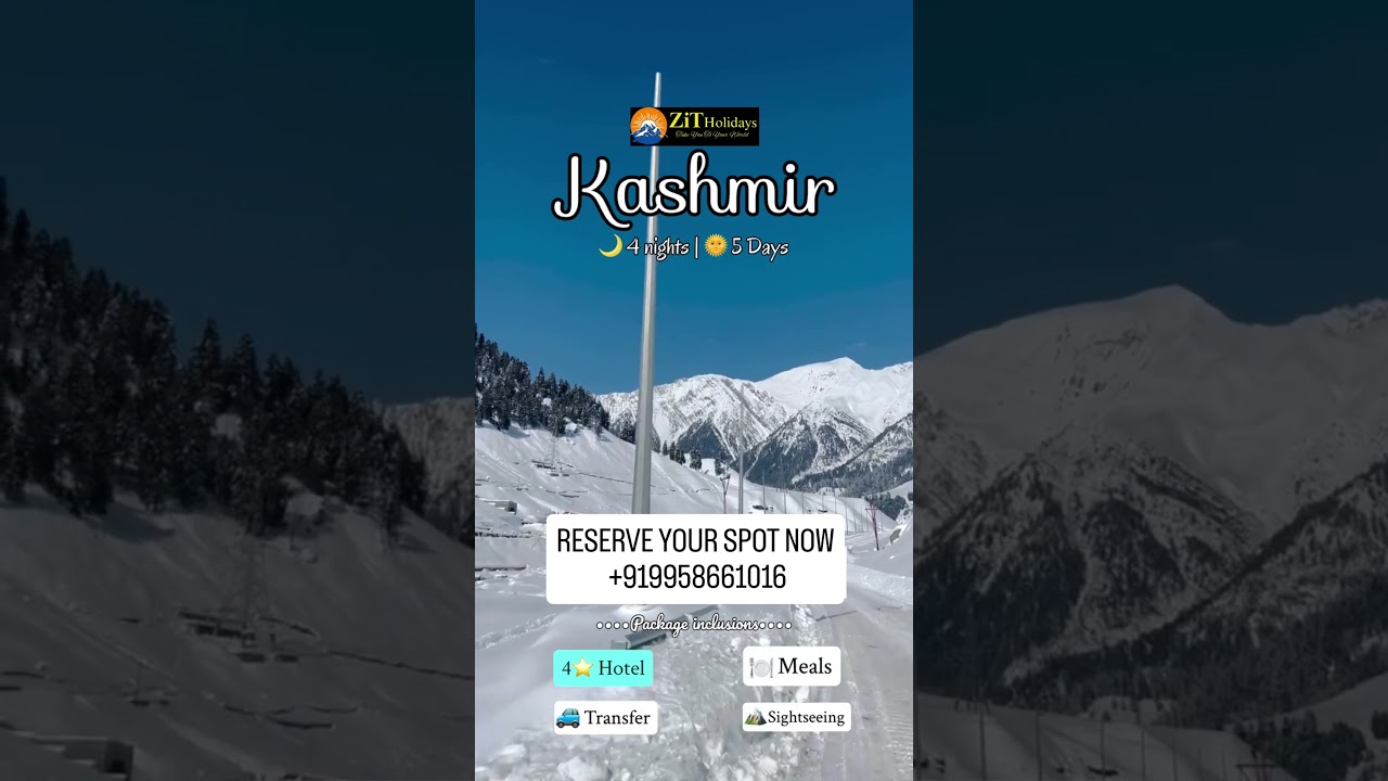 4 Nights 5 Days in Kashmir ❄️  Dream Trip with ZiT Holidays ✨ #Shorts #kashmirtrip