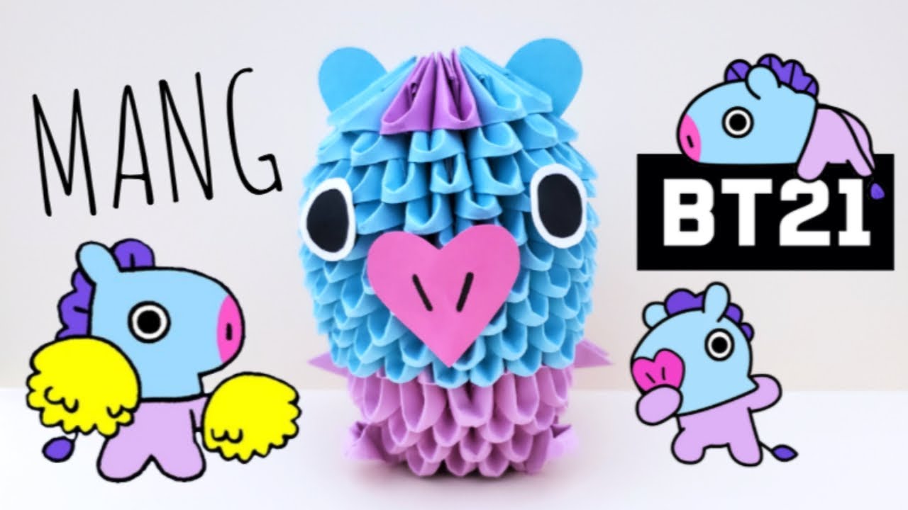 BT21 Mang 3D Origami Tutorial - BTS ✧ LuckyPaper