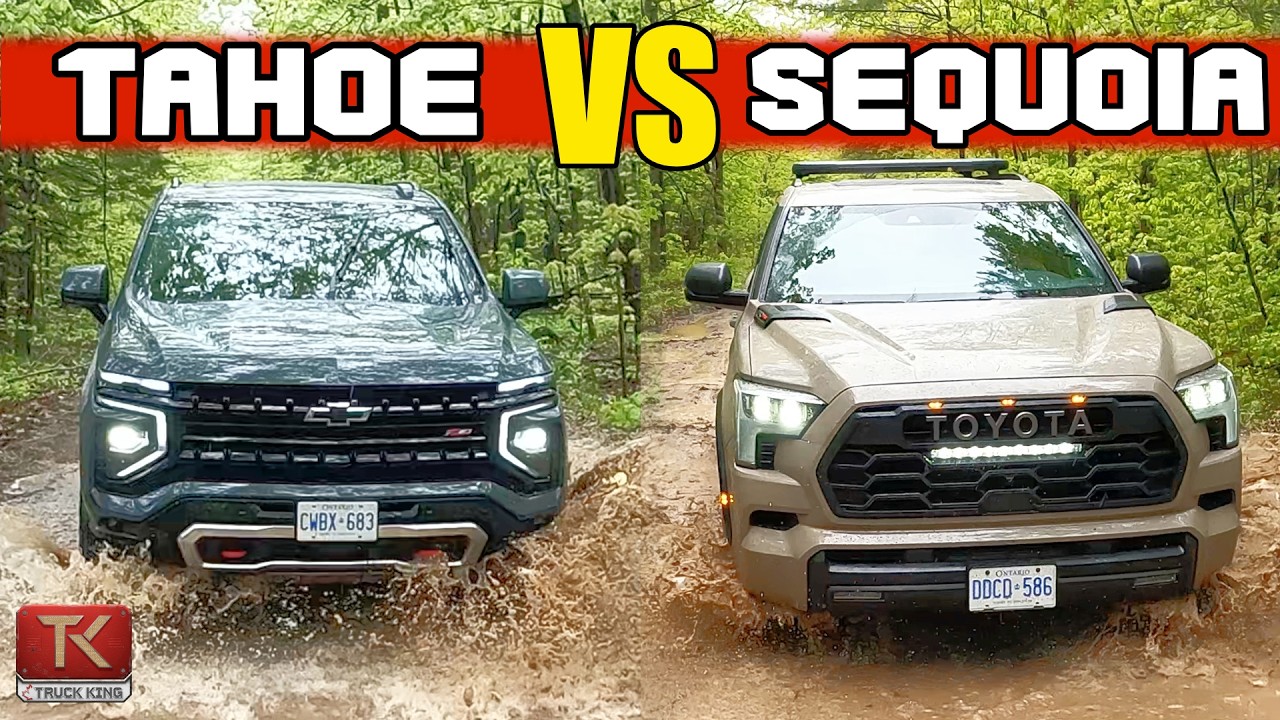 Toyota Sequoia TRD Pro vs Chevy Tahoe Z71 vs MUD! Which Big SUV Tackles the Trail Better?