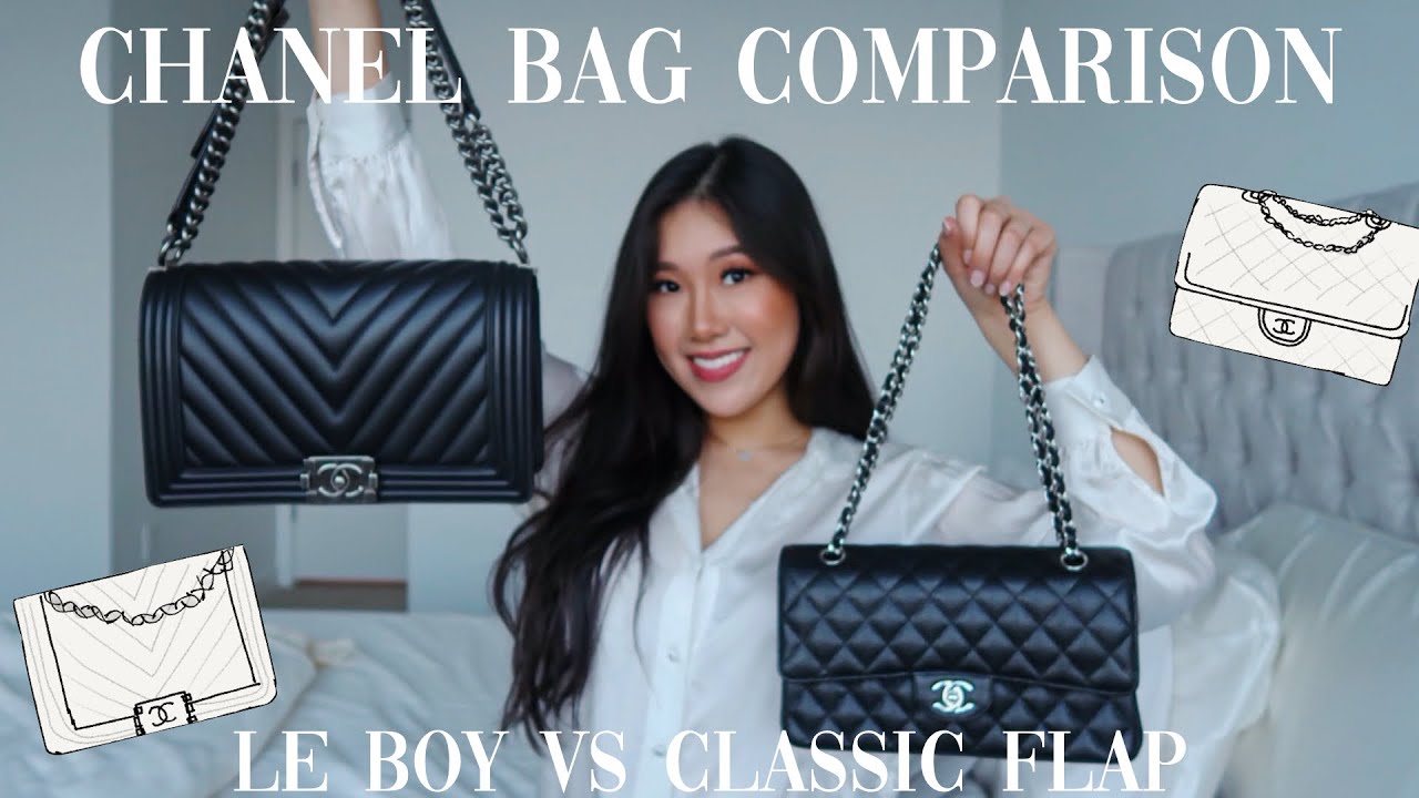 CHANEL BAG COMPARISON: BOY BAG VS. CLASSIC FLAP BAG | VIVIENNEKHO