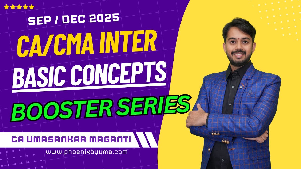CA/CMA INTER DIRECT TAXATION BOOSTER SERIES | INTRODUCTION | CHAPTER 1 @CAUmasankar