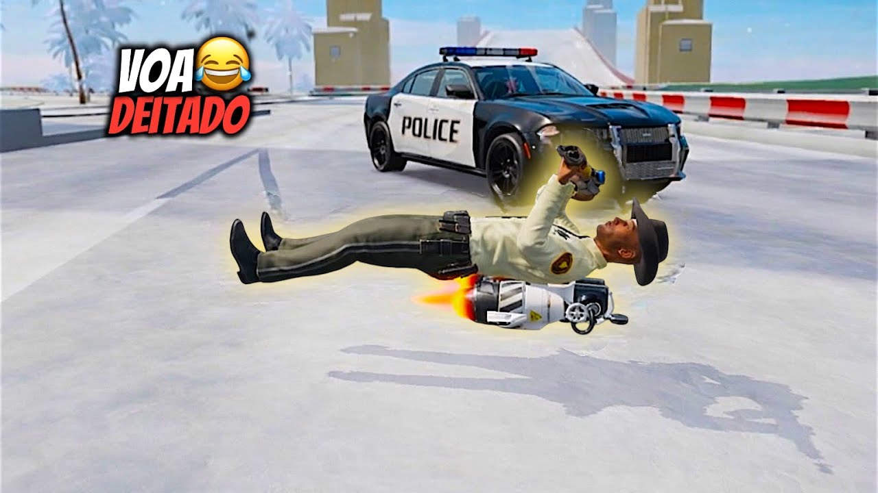 VIREI CHEFE DE POLICIA E TESTEI A MOCHILA VOADORA! (FLEX CITY)