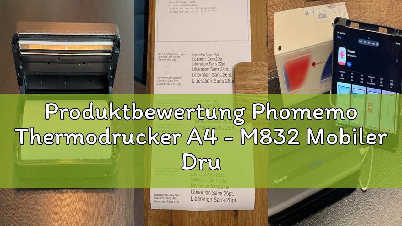 Produktbewertung Phomemo Thermodrucker A4 - M832 Mobiler Drucker A4 für Unterwegs, Schule, Zuhause,