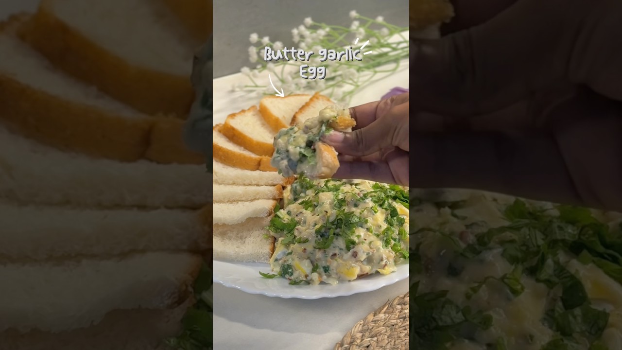 Easy healthy and tasty😋 #trending #viral #food #recipe #cooking #egg #butter #garlic #5minute