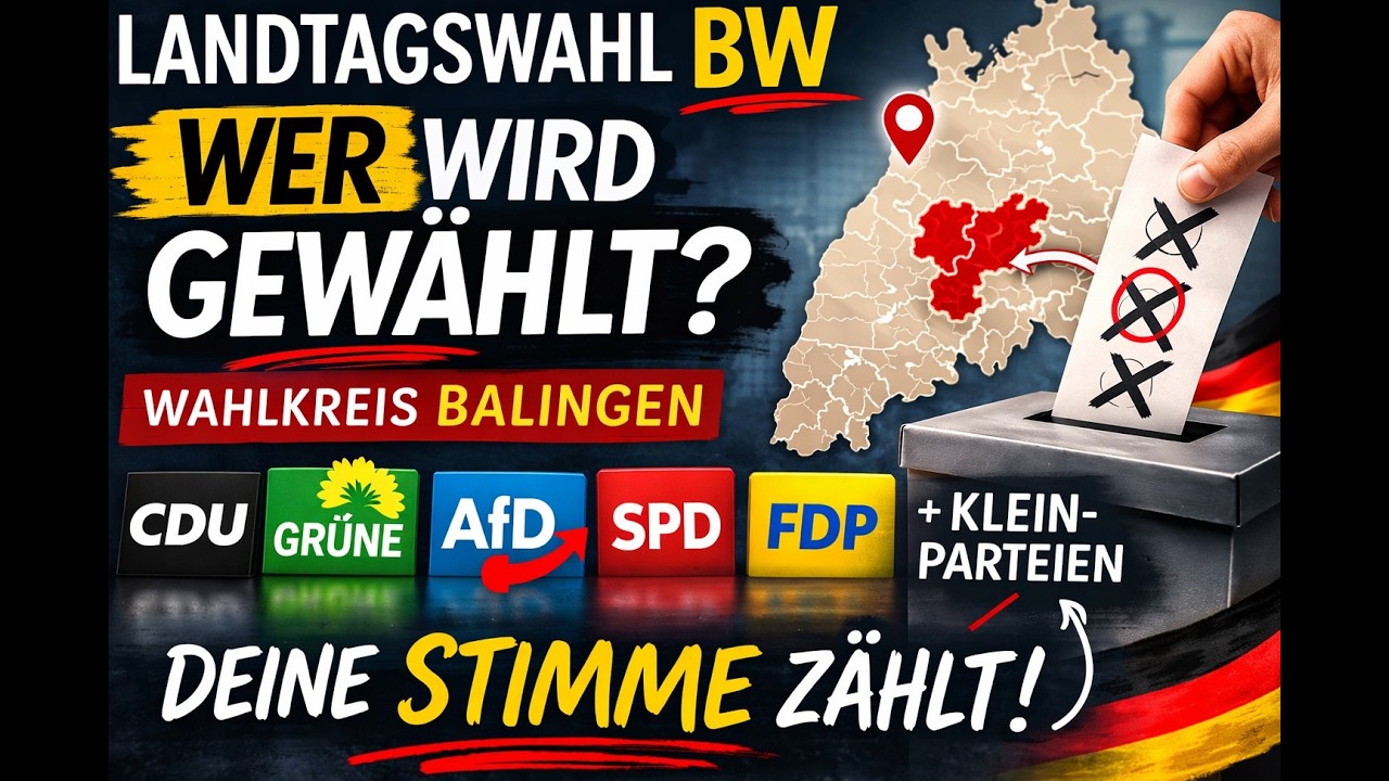 Landtagswahl BW: Kandidaten im Wahlkreis Balingen erklärt – Erststimme, Zweitstimme & Parteien