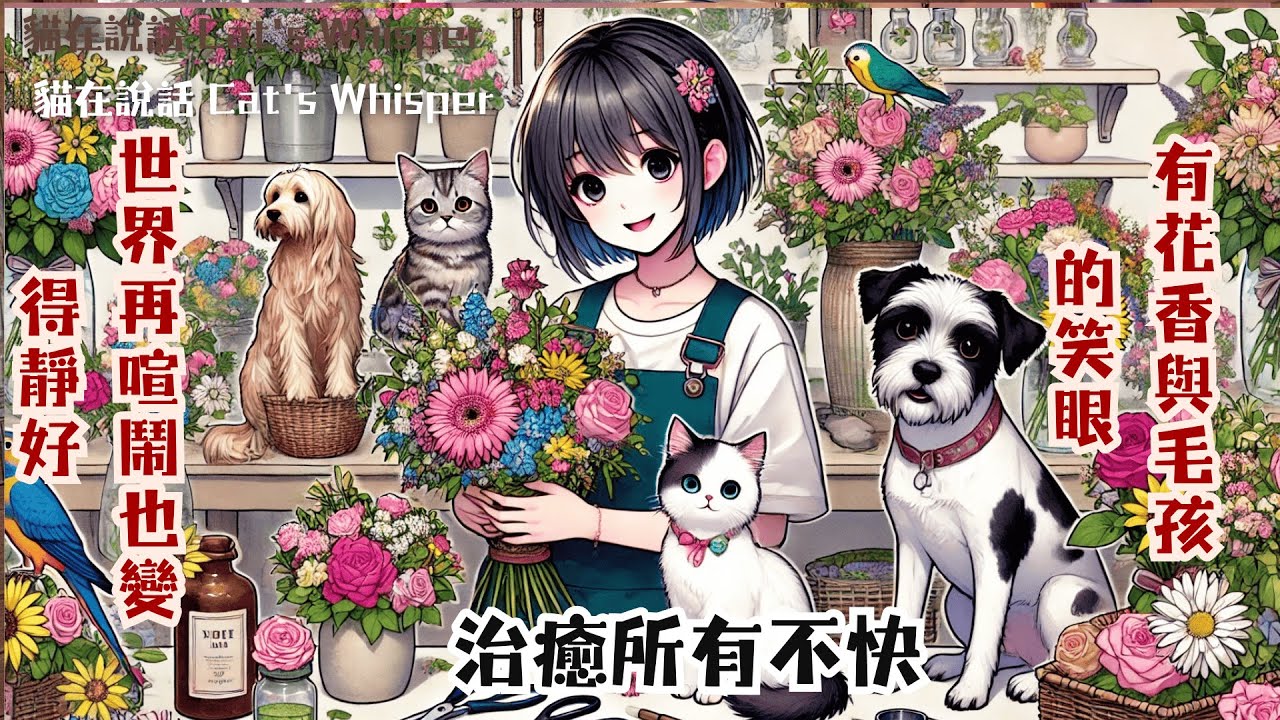🐶🐱擁抱日常，便是花開🌸💕Embracing Everyday, Blossoming Like Flowers🧣🐰 #🌷✨🤍 治癒所有不快 🤍✨🌷