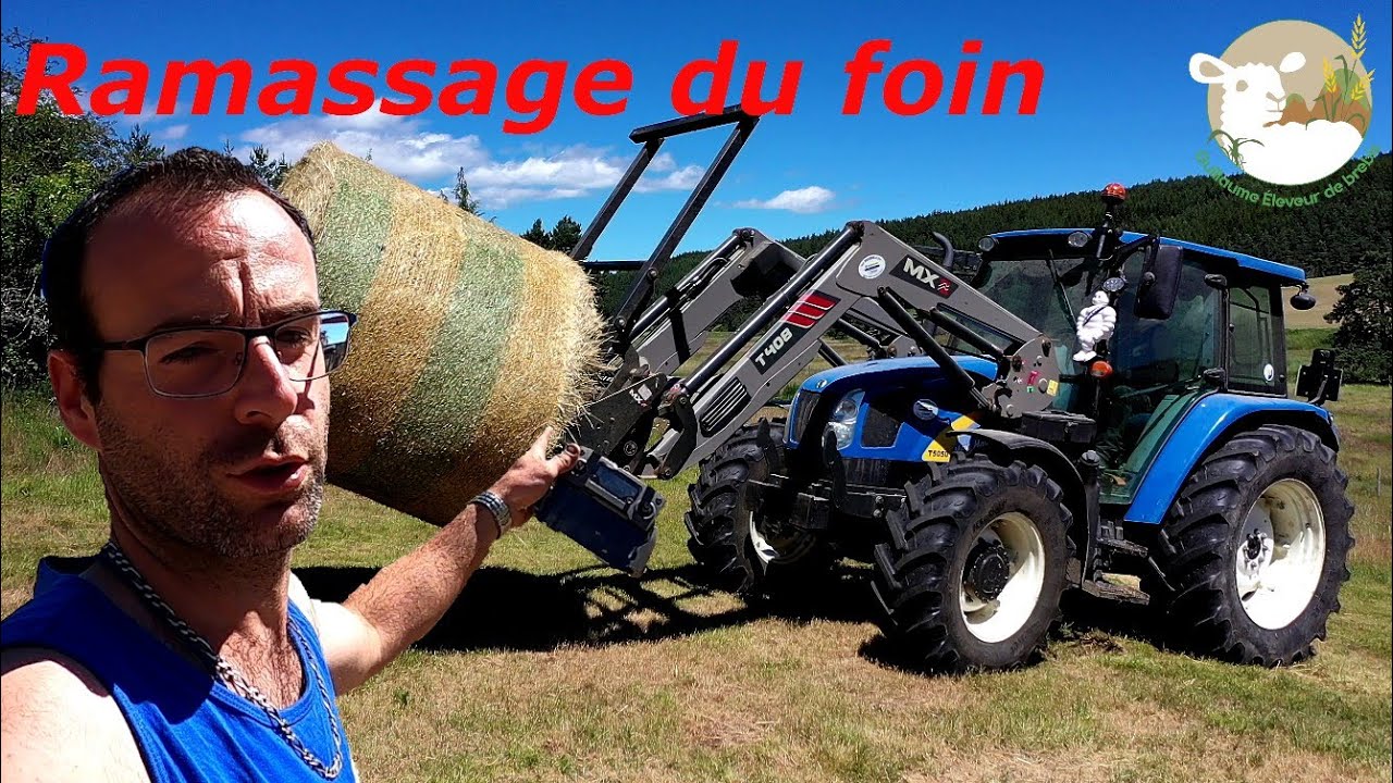 Ramassage des bottes de foin et le tracteur souffre!!  N&deg;72