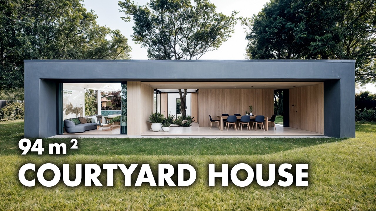 unique modern house with small inner courtyard | WALKTHROUGH & FLOOR PLAN