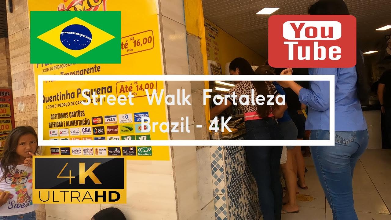 🇧🇷 Street Walk Fortaleza - Brazil - 4K