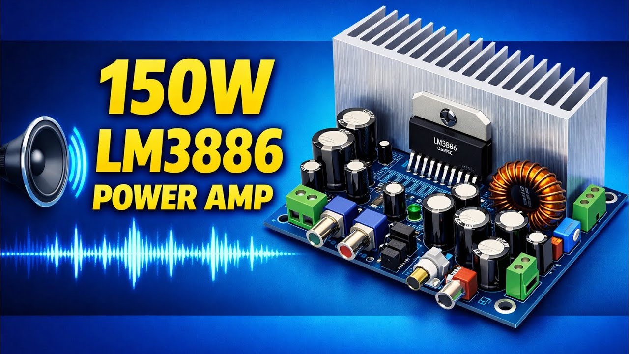150W Triple LM3886 Amplifier – High Power DIY Build!#smartphone #electrical #chatgpt #automobile 