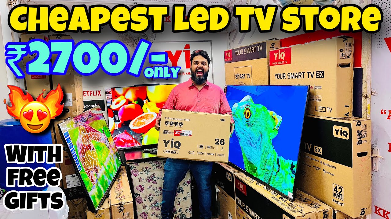 4k Smart 5G Tv 43”inch 9000 में | Cheapest led tv market| Cheapest Led Tv Wholesale Market in delhi