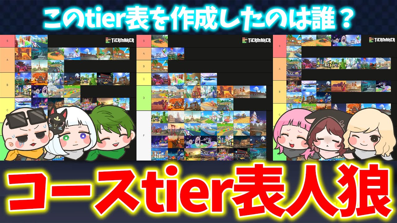 マリカガチ勢達でコースtier表作ったら誰が誰だか分からんくなったｗｗｗ(ﾉω`)#2053【マリオカート８デラックス】