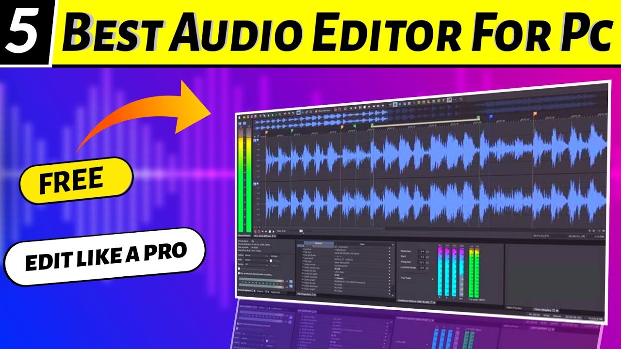 Top 5 Best Audio Editing Software For PC Free | Best Audio Recording Software For PC