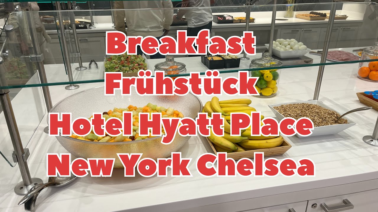 New York Hotel Hyatt Place New York Chelsea Frühstück - Breakfast mit Wahnsinns Aussicht