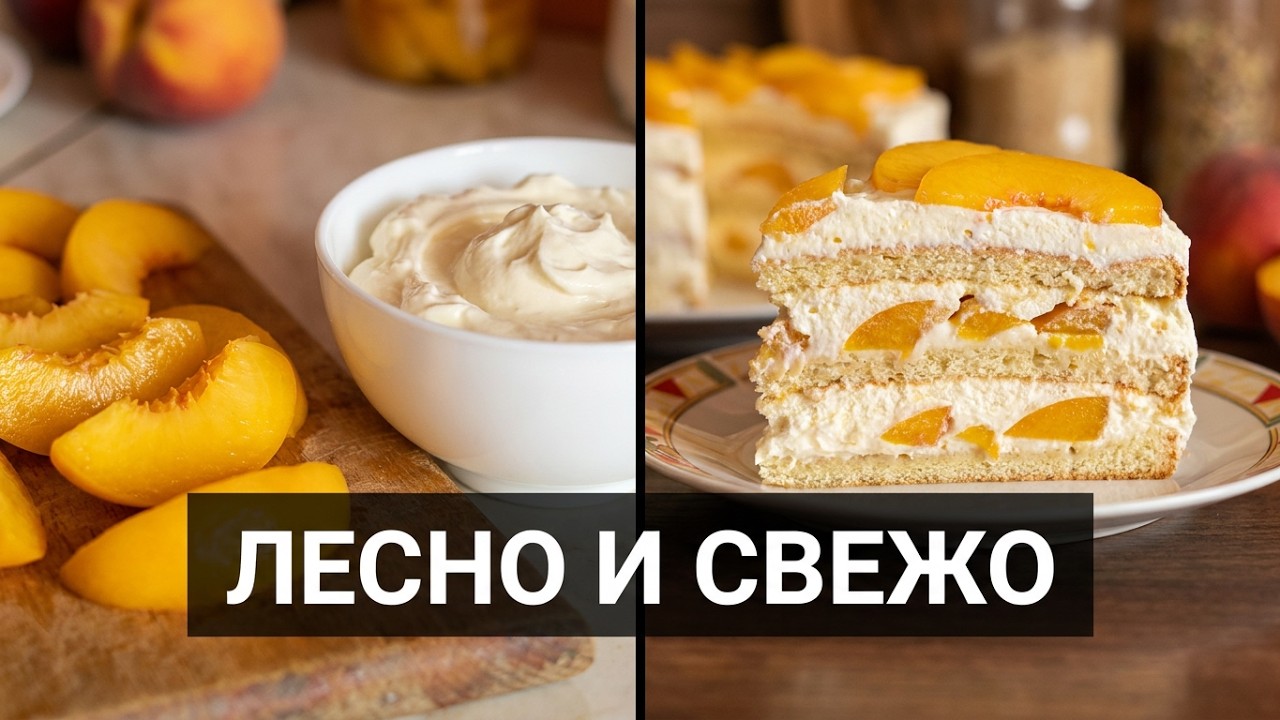 ТОРТА С МАСКАРПОНЕ И ПРАСКОВИ
