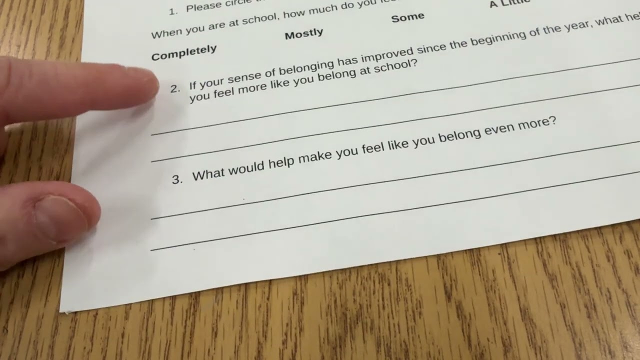 Fill out Mid-Year Sense of Belonging Survey