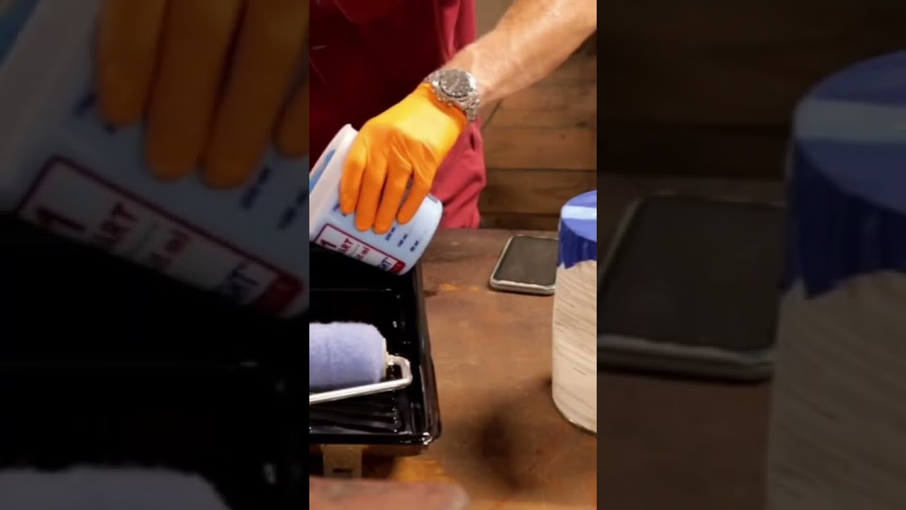 Stock Tank Pool Painting - Full Video on Main Channel #shorts #stocktankpool #diy #painting