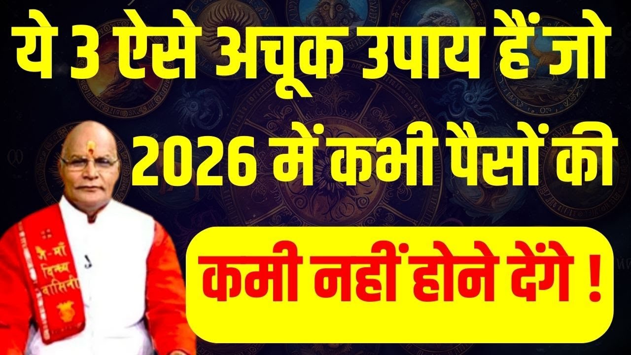 ये 3 ऐसे अचूक उपाय हैं जो 2026 में कभी पैसों की कमी नहीं होने देंगे ! | Pandit Suresh Pandey
